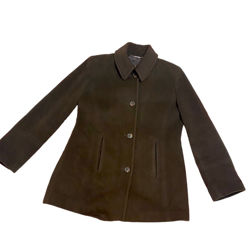Sale! Calvin Klein Brown Wool Blend Walker Winter Coat Size M